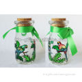 Decorative corked glass wishes bottles for souvenir gifts